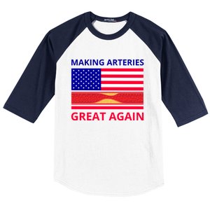 Making Arteries Great Again For Cardiac Cath Lab Doc Nurse Gift Baseball Sleeve Shirt