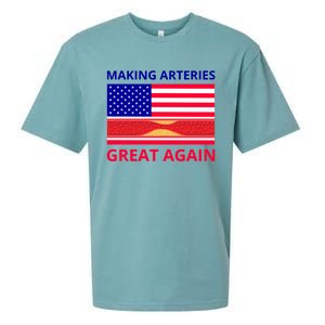 Making Arteries Great Again For Cardiac Cath Lab Doc Nurse Gift Sueded Cloud Jersey T-Shirt