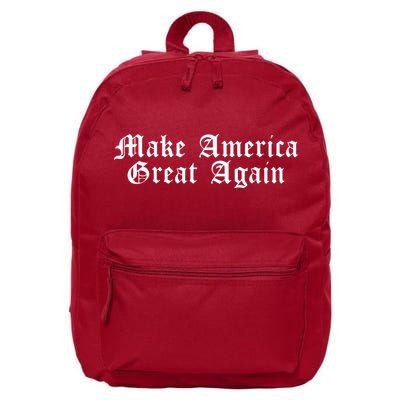 Make America Great Again President Trump 2024 Patriotic 16 in Basic Backpack