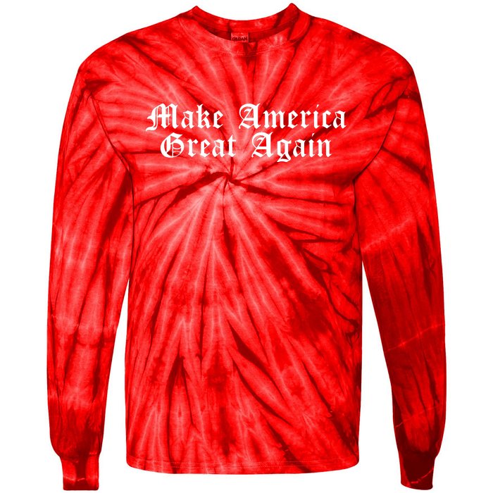 Make America Great Again President Trump 2024 Patriotic Tie-Dye Long Sleeve Shirt