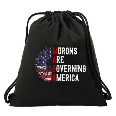 Morons Are Governing America Drawstring Bag