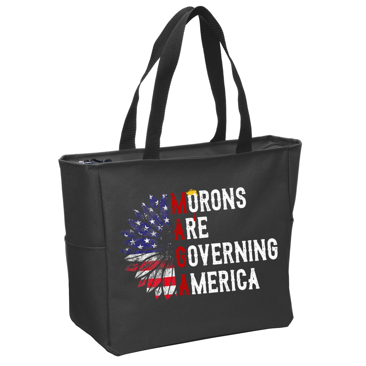 Morons Are Governing America Zip Tote Bag