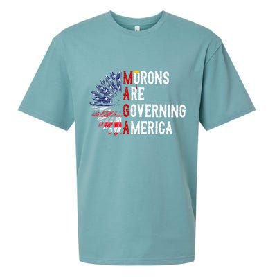Morons Are Governing America Sueded Cloud Jersey T-Shirt