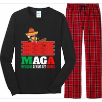 Mexicans Always Get Across Anti Funny Mexico Pride Long Sleeve Pajama Set