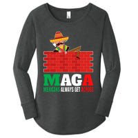 Mexicans Always Get Across Anti Funny Mexico Pride Women's Perfect Tri Tunic Long Sleeve Shirt