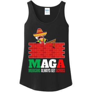 Mexicans Always Get Across Anti Funny Mexico Pride Ladies Essential Tank