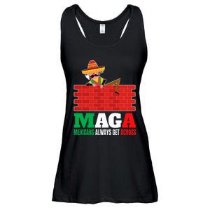 Mexicans Always Get Across Anti Funny Mexico Pride Ladies Essential Flowy Tank