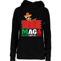 Mexicans Always Get Across Anti Funny Mexico Pride Womens Funnel Neck Pullover Hood