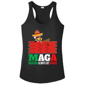 Mexicans Always Get Across Anti Funny Mexico Pride Ladies PosiCharge Competitor Racerback Tank