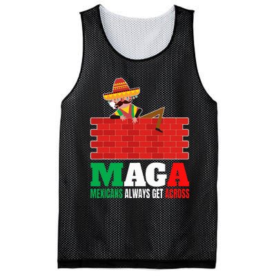 Mexicans Always Get Across Anti Funny Mexico Pride Mesh Reversible Basketball Jersey Tank