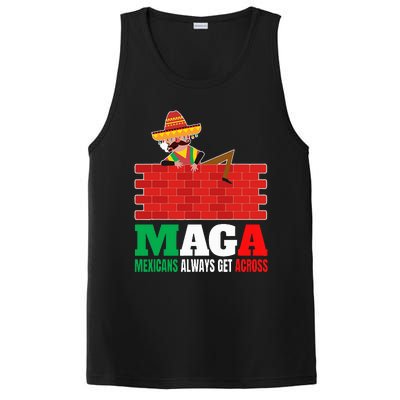 Mexicans Always Get Across Anti Funny Mexico Pride PosiCharge Competitor Tank