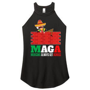 Mexicans Always Get Across Anti Funny Mexico Pride Women's Perfect Tri Rocker Tank