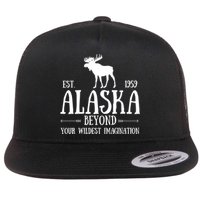 Moose Alaska Gift Mountain Last Frontier Alaska Cute Gift Flatbill Hat