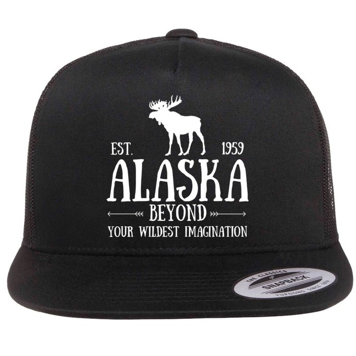 Moose Alaska Gift Mountain Last Frontier Alaska Cute Gift Flatbill Hat