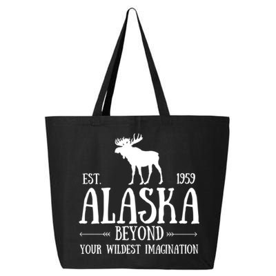 Moose Alaska Gift Mountain Last Frontier Alaska Cute Gift 25L Jumbo Tote