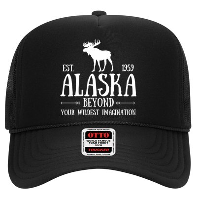 Moose Alaska Gift Mountain Last Frontier Alaska Cute Gift Trucker Hat