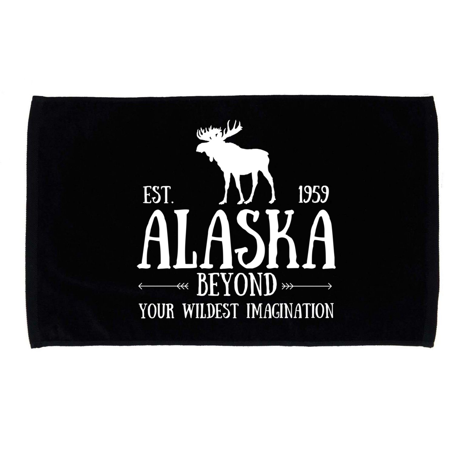 Moose Alaska Gift Mountain Last Frontier Alaska Cute Gift Microfiber Hand Towel