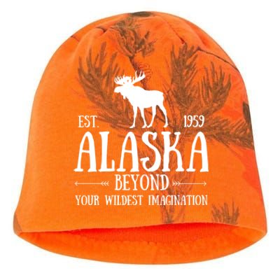 Moose Alaska Gift Mountain Last Frontier Alaska Cute Gift Kati - Camo Knit Beanie