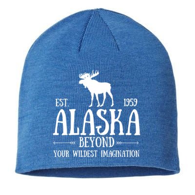 Moose Alaska Gift Mountain Last Frontier Alaska Cute Gift Sustainable Beanie