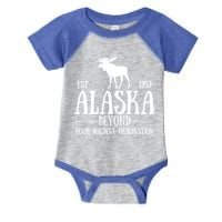 Moose Alaska Gift Mountain Last Frontier Alaska Cute Gift Infant Baby Jersey Bodysuit