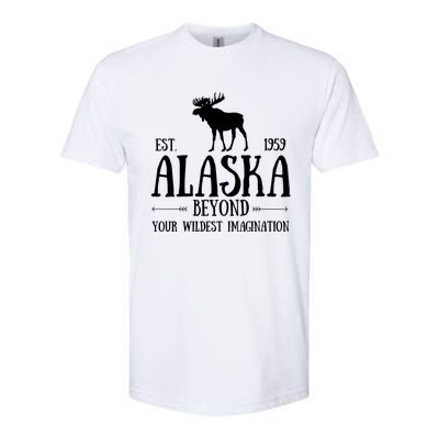 Moose Alaska Gift Mountain Last Frontier Alaska Cute Gift Softstyle CVC T-Shirt