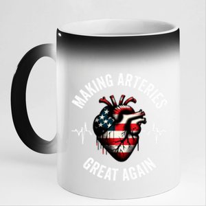 Making Arteries Great Again Meaningful Gift 11oz Black Color Changing Mug