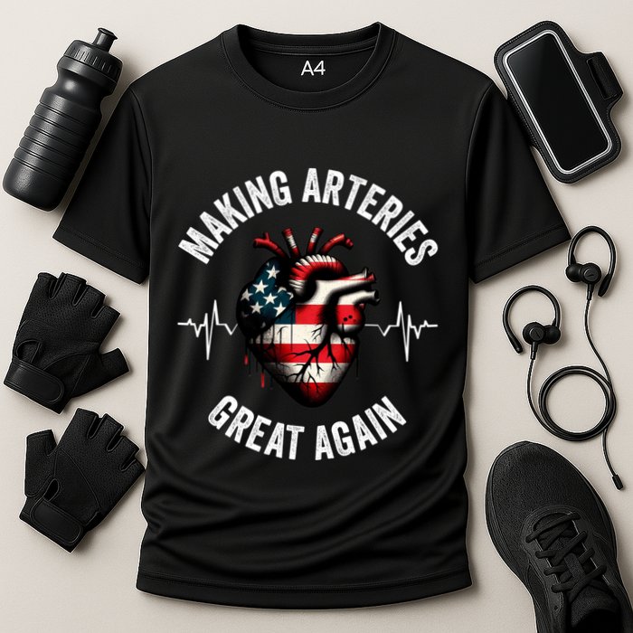 Making Arteries Great Again Meaningful Gift Cooling Performance Crew T-Shirt