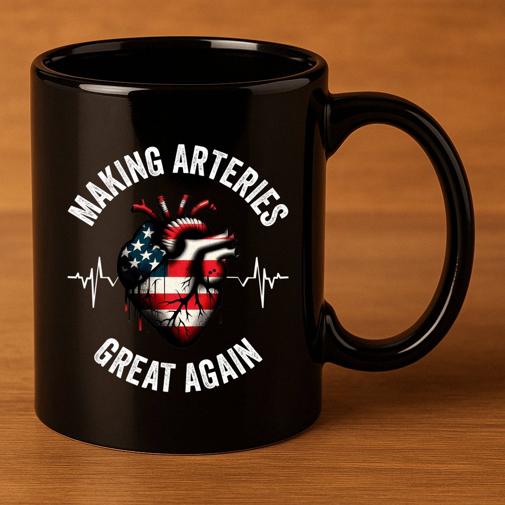 Making Arteries Great Again Meaningful Gift 11oz C Handle Ceramic Mug