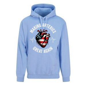 Making Arteries Great Again Meaningful Gift Unisex Surf Hoodie