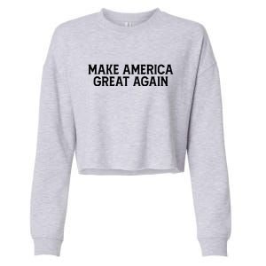 Make America Great Again President Trump 2024 Patriotic Cropped Pullover Crew