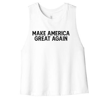 Make America Great Again President Trump 2024 Patriotic Women's Racerback Cropped Tank