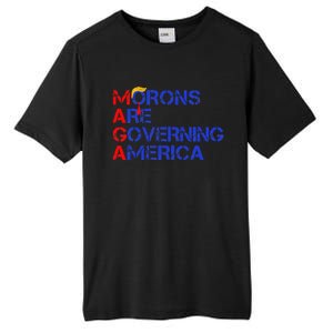 Morons Are Governing America Funny Trump 2024 Tall Fusion ChromaSoft Performance T-Shirt