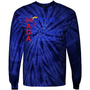 Morons Are Governing America Funny Trump 2024 Tie-Dye Long Sleeve Shirt