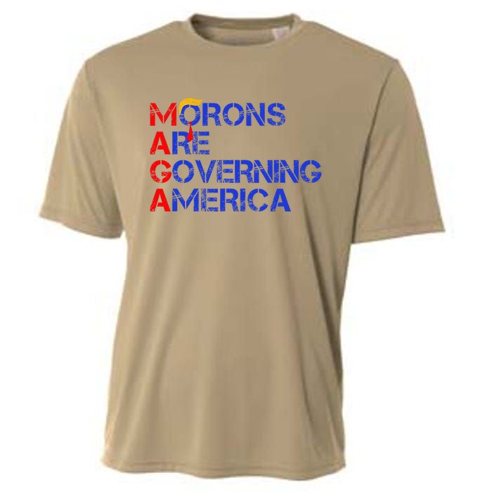 Morons Are Governing America Funny Trump 2024 Cooling Performance Crew T-Shirt