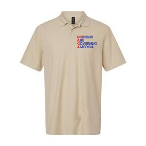 Morons Are Governing America Funny Trump 2024 Softstyle Adult Sport Polo