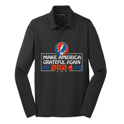 Make America Grateful Again 2024 Silk Touch Performance Long Sleeve Polo