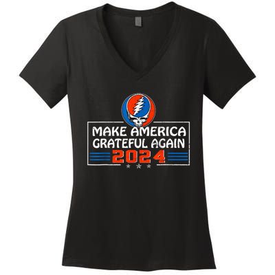 Make America Grateful Again 2024 Women's V-Neck T-Shirt