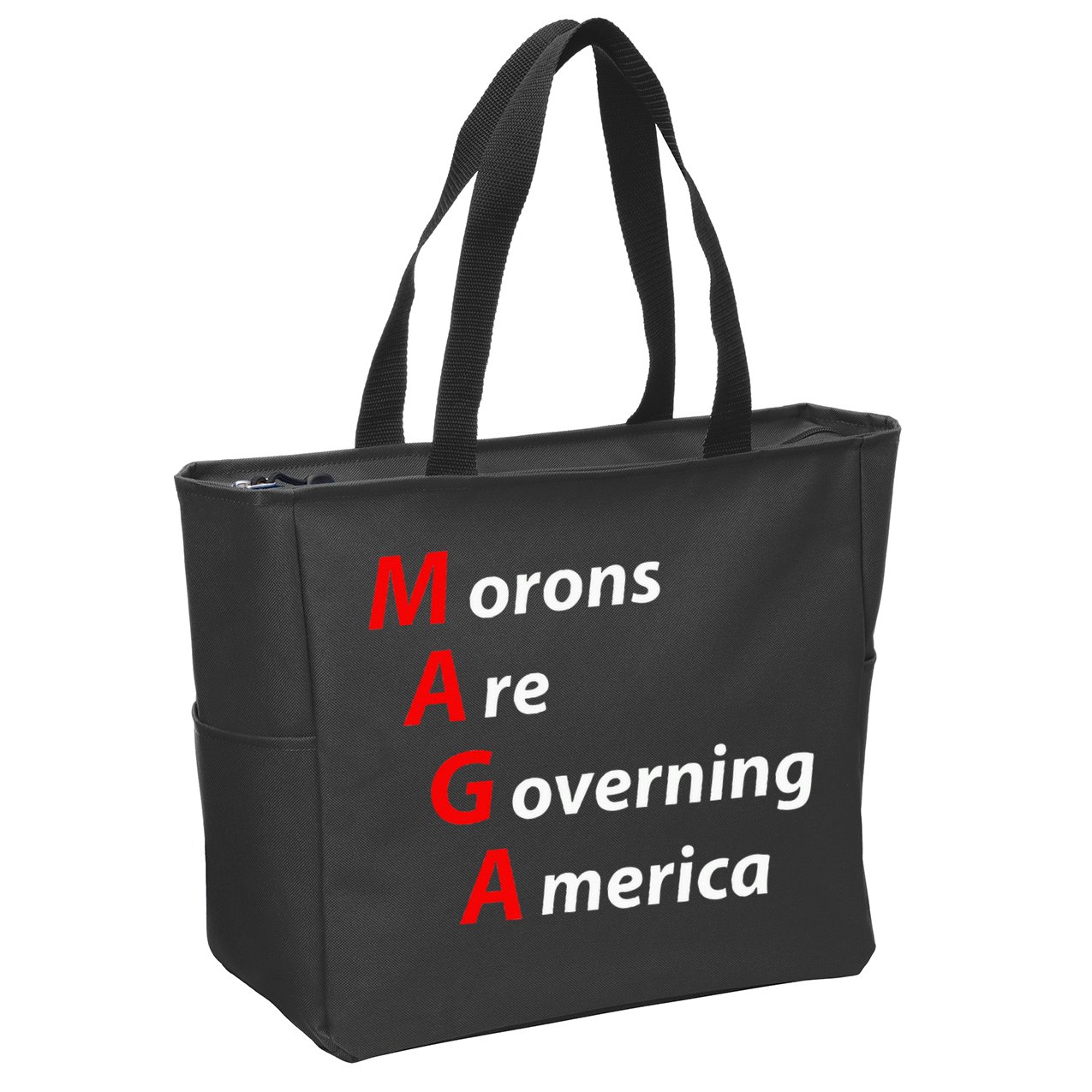 Morons Are Governing America Anti Trump Political Zip Tote Bag