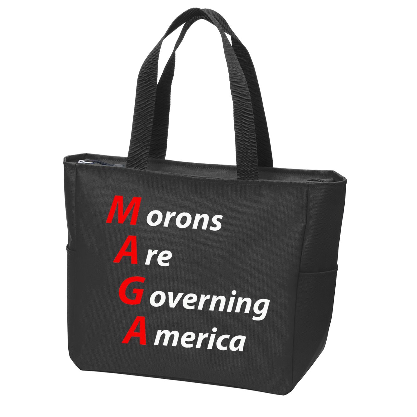 Morons Are Governing America Anti Trump Political Zip Tote Bag