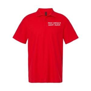 Make America Great Again President Trump 2024 Patriotic Softstyle Adult Sport Polo