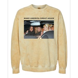 Make America Great Again Funny Meme Gift Colorblast Crewneck Sweatshirt