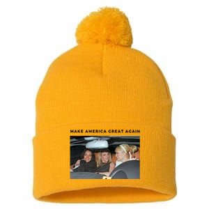 Make America Great Again Funny Meme Gift Pom Pom 12in Knit Beanie