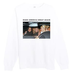 Make America Great Again Funny Meme Gift Premium Crewneck Sweatshirt