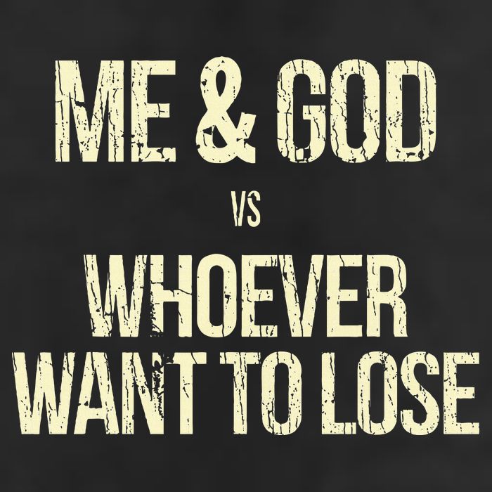 Me And God Vs Whoever Want To Lose Golf Towel