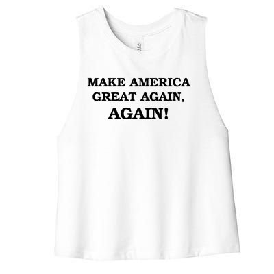 Make America Great Again, Again! Trump Rally #SaveAmerica Women's Racerback Cropped Tank