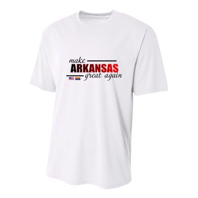 Make Arkansas Great Again Youth Performance Sprint T-Shirt