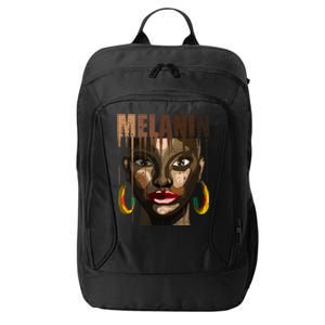 Melanin African Graphic Juneteenth Black History Gift City Backpack