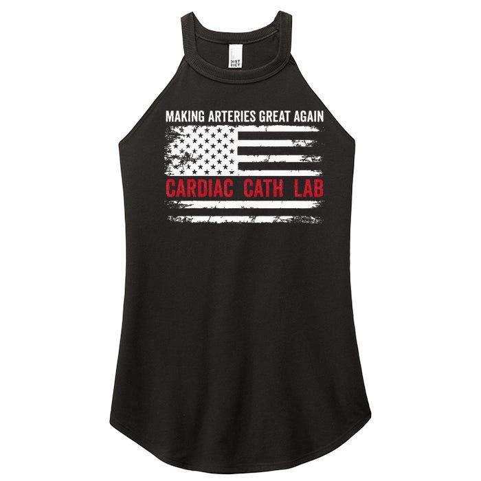 Making Arteries Great Again Women's Perfect Tri Rocker Tank