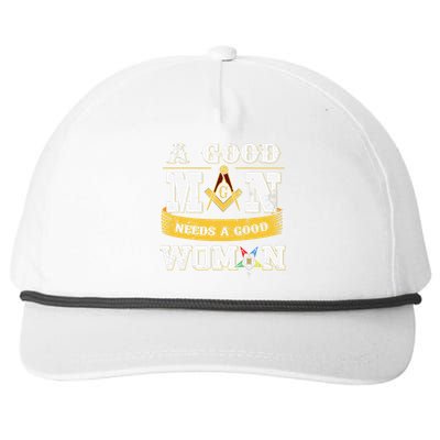 Masons A Good Man Need A Good Woman OES Freemasons Christmas Snapback Five-Panel Rope Hat