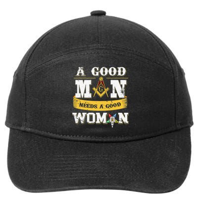 Masons A Good Man Need A Good Woman OES Freemasons Christmas 7-Panel Snapback Hat